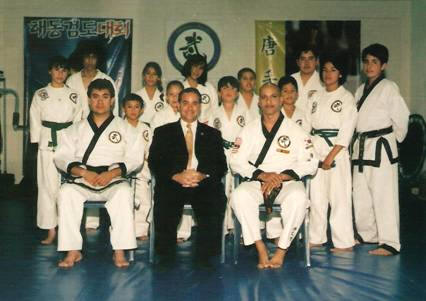 Seated - left to right Kyo Sa Nim Estrada, Kwan Jang Nim St. James, Sr. Master Rivera
